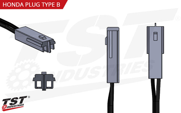 TST Y-Style Rear Signal Harness Splitter for Honda Type B Plugs