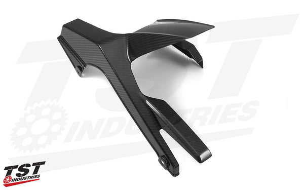 TST Twill Carbon Fiber Rear Tire Hugger & Chain Guard for Honda Grom 2014-2020