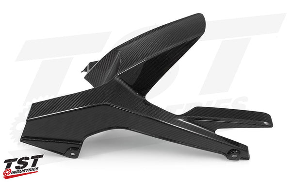 TST Twill Carbon Fiber Rear Tire Hugger & Chain Guard for Honda Grom 2014-2020