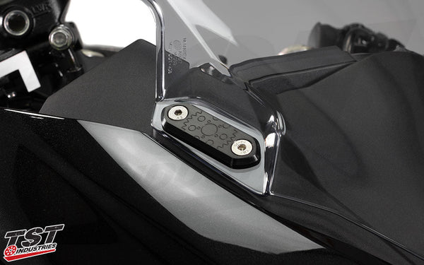 TST Mirror Block Off Plates for Select Kawasaki Ninja Motorcycles