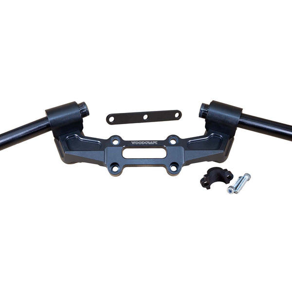 Woodcraft Clipon Adapter Plate Kit w/ Std Black Bars Yamaha XSR700