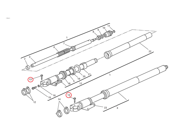 KBIKE Kit fork foot clamping screws M8x30 Pos. 22 KB.SERR.FORC.