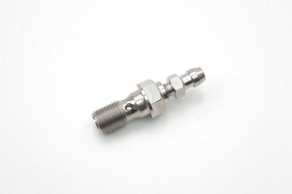 KBIKE Brake hose screw with bleed valve in titanium Pos. 3 M10x1T