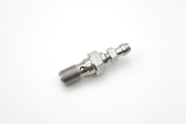 KBIKE Brake hose screw with bleed valve in titanium Pos. 3 M10x1T