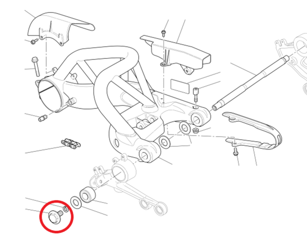 KBIKE Kit screws swingarm TT006