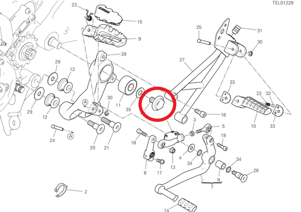 KBIKE Kit screws swingarm TT006