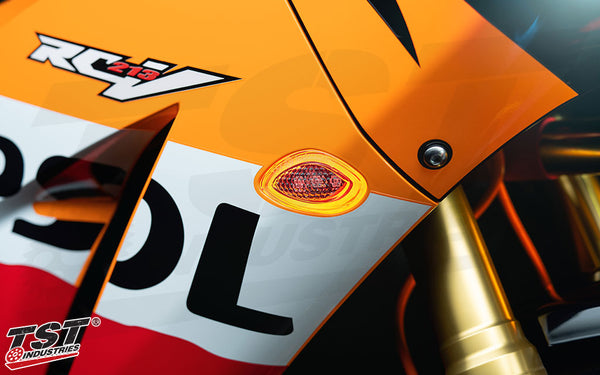 TST LED HALO-1 Flushmount Turn Signals for Honda CBR600RR 2013+