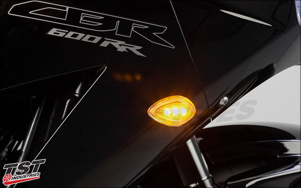 TST LED HALO-1 Flushmount Turn Signals for Honda CBR600RR 2013+