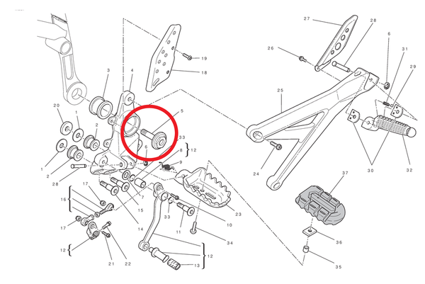 KBIKE Hypermotard kit screws swingarm TT007
