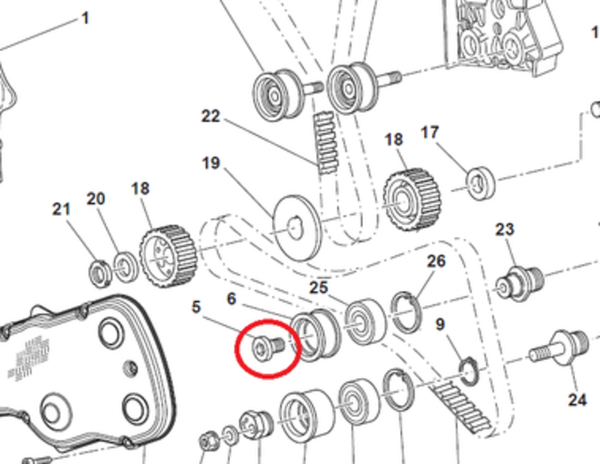 KBIKE Screw for tension pulley KB.VIT.T.M14X2.G