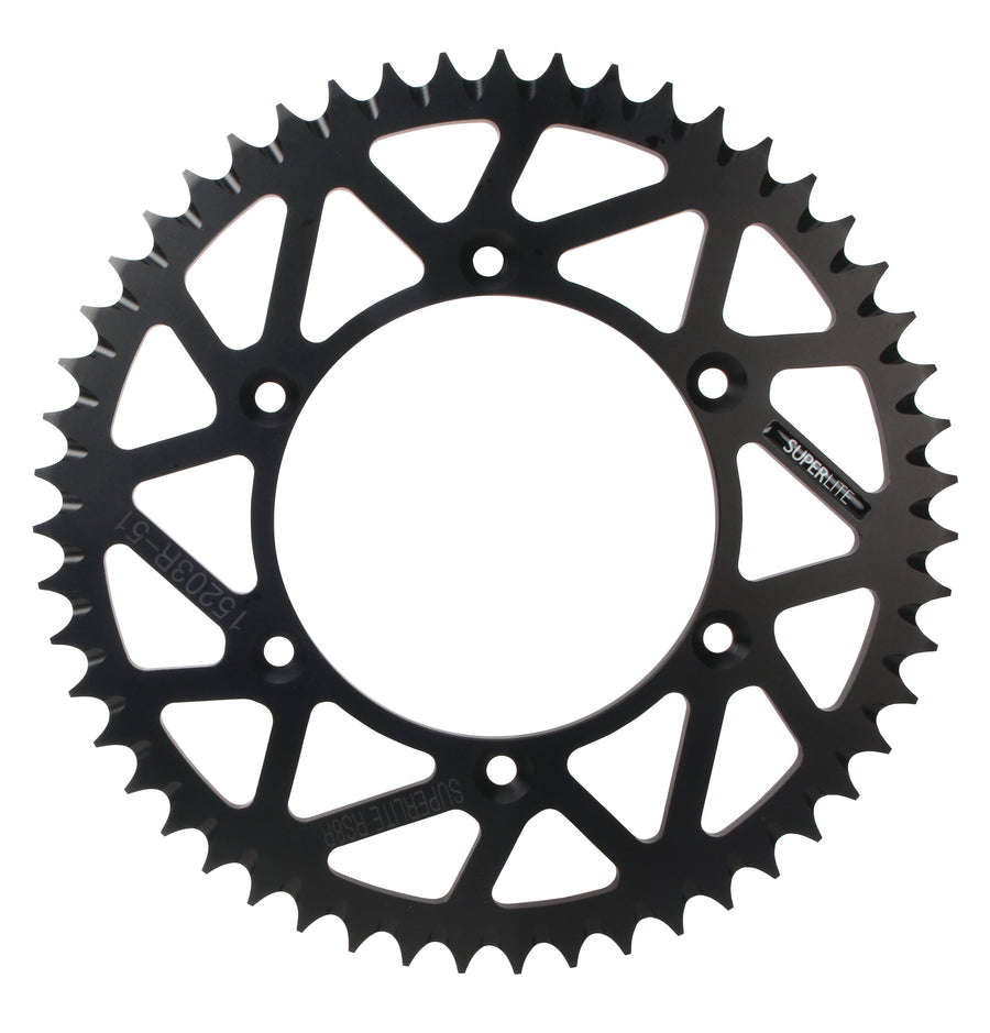 Superlite RS8-R Series 520 Pitch Black Hard Anodized Alloy Rear Race Sprocket - SKU# 15203R