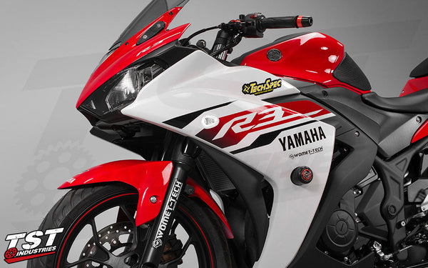 TST HALO-GTR Front LED Flushmount Turn Signals for Yamaha YZF-R3 2015-2024