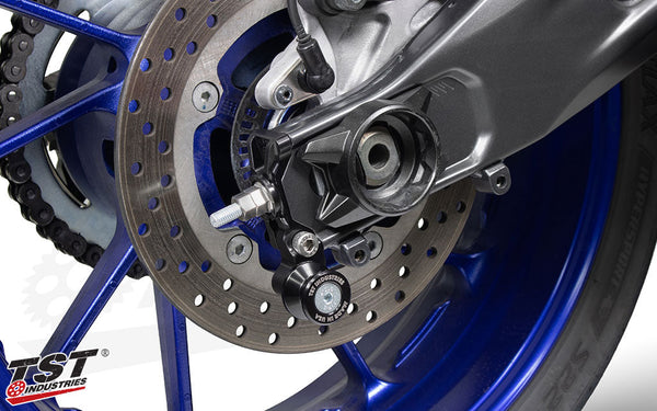 TST Spooled Captive Chain Adjusters for Yamaha YZF-R7 2022-2025