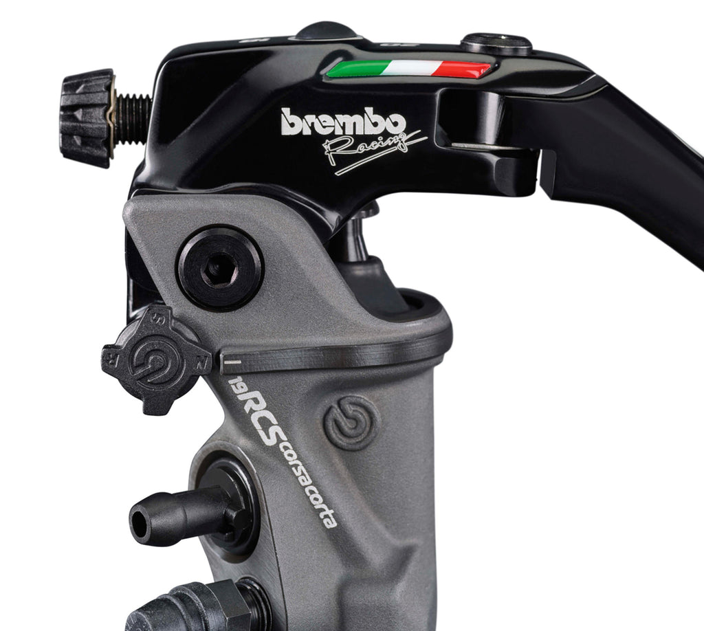 CNC RACING | RADIAL BRAKE MASTER CYLINDER BREMBO 19RCS CORSA CORTA FOLD-UP LEVER 18-20 RATIO