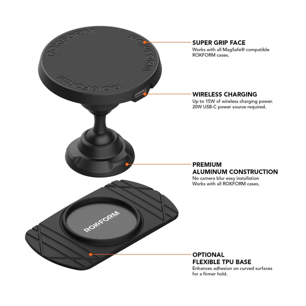 ROKFORM Magnetic Dash Car Charger