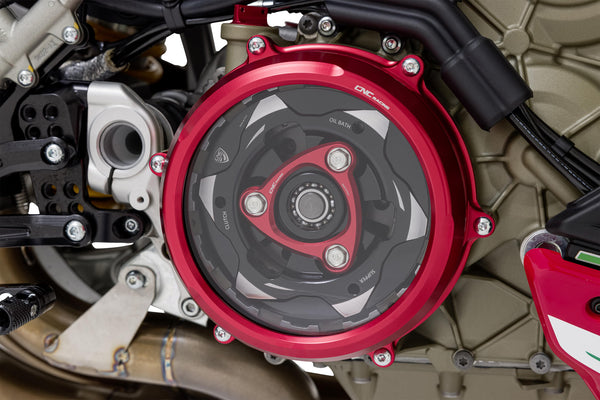 CNC RACING | Clear oil bath clutch cover Ducati Streetfighter V4