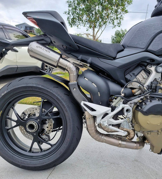 Ducati Panigale & Streetfighter V4 Titanium High Mount 3/4 Slip-On 2018-21