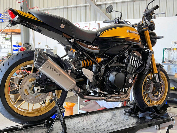 Kawasaki Z900RS Cafe Racer Vandemon Full Titanium Exhaust System 2018-25