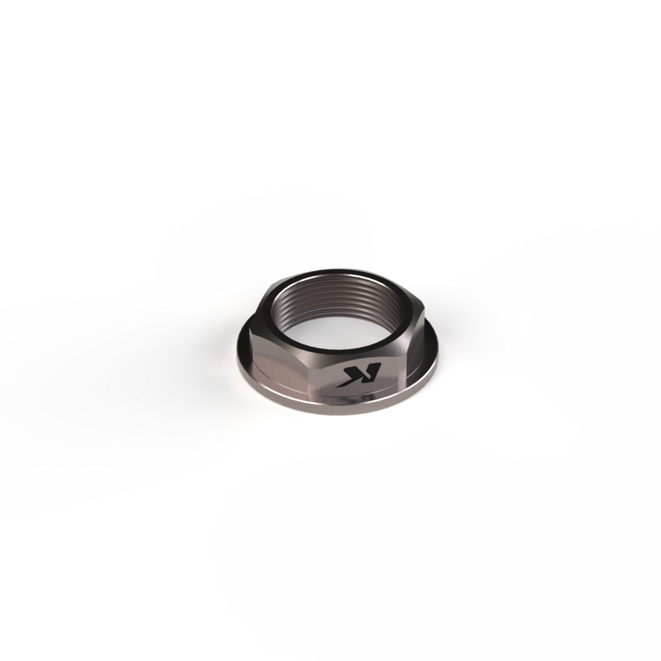 KBIKE Rear wheel nut M25x1.25 in Titanium KB.DAD.T.38X10.G