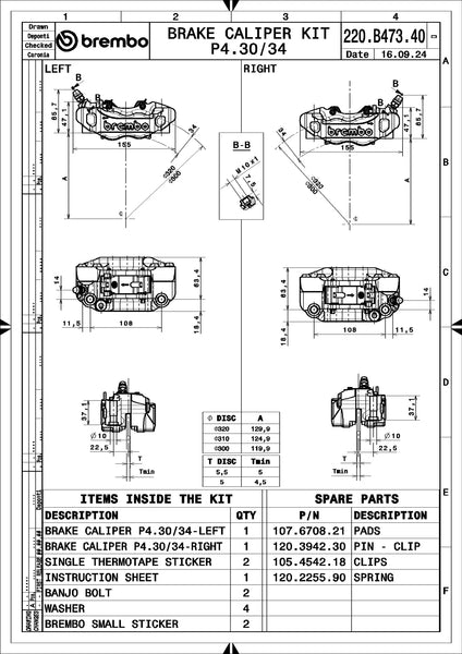 BREMBO 220B47340 official product image