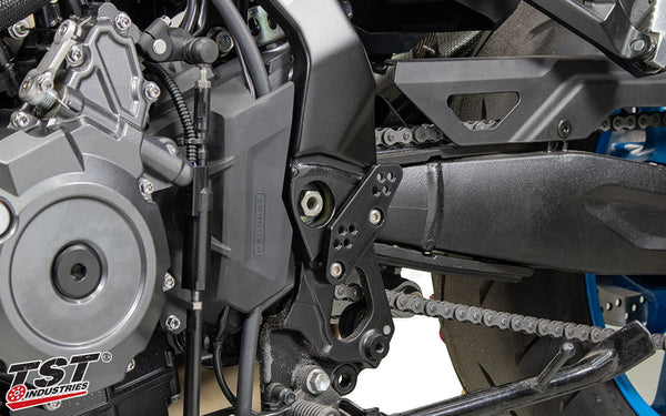 TST Adjustable Rearset Riser Brackets for Suzuki GSX-8S 2023+ / GSX-8R 2024+