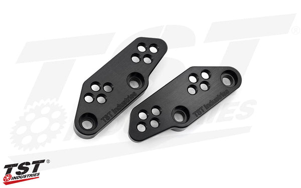 TST Adjustable Rearset Riser Brackets for Suzuki GSX-8S 2023+ / GSX-8R 2024+
