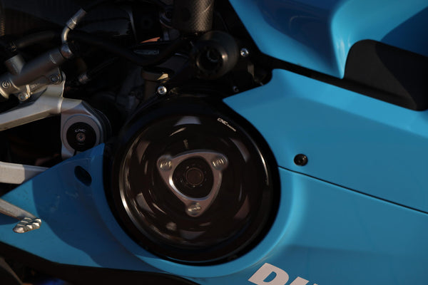 CNC RACING | Clear oil bath clutch cover Ducati Panigale V4