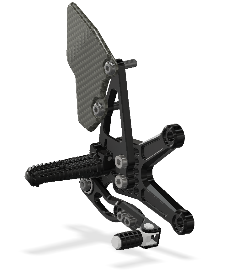 Rear Set Kit, ZX6R 05- , ZX6R-636 13- , Black 313110B