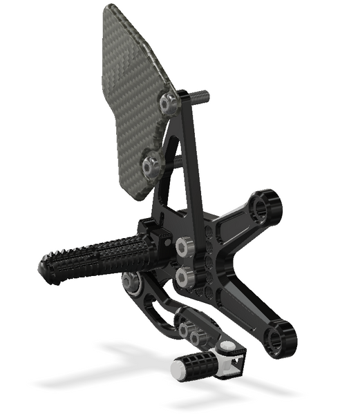 Rear Set Kit, ZX6R 05- , ZX6R-636 13- , Black 313110B