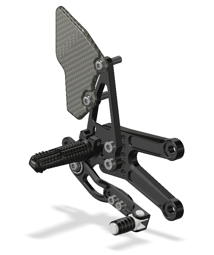 Rear Set Kit, ZX10R, 06-10, Black 314110B