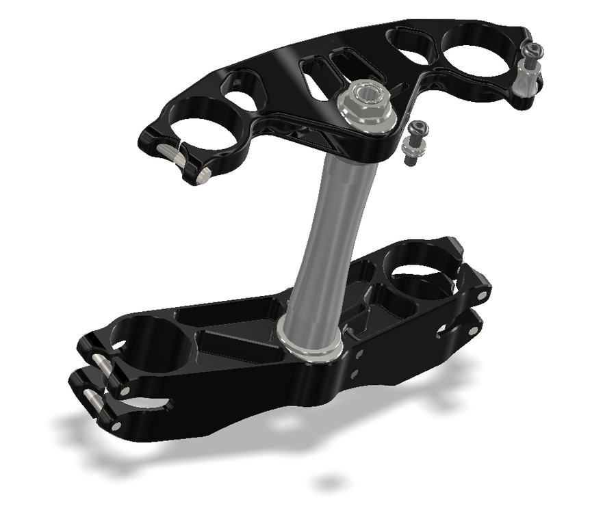 Triple Clamp Kit, GP, ZX-10 06-07, Black 314112B