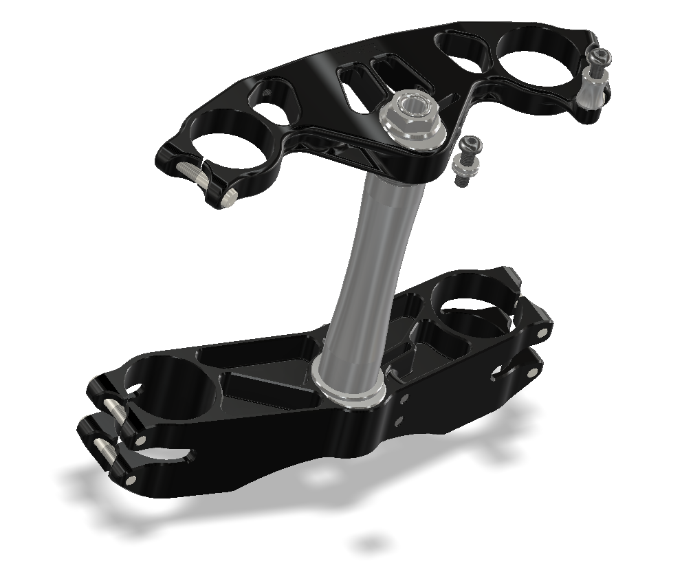 Triple Clamp Kit, GP, ZX-10 06-07, Black 314112B