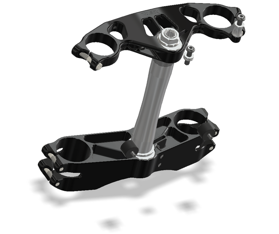 Triple Clamp Kit, GP, ZX-10 08-10, Black 318112B