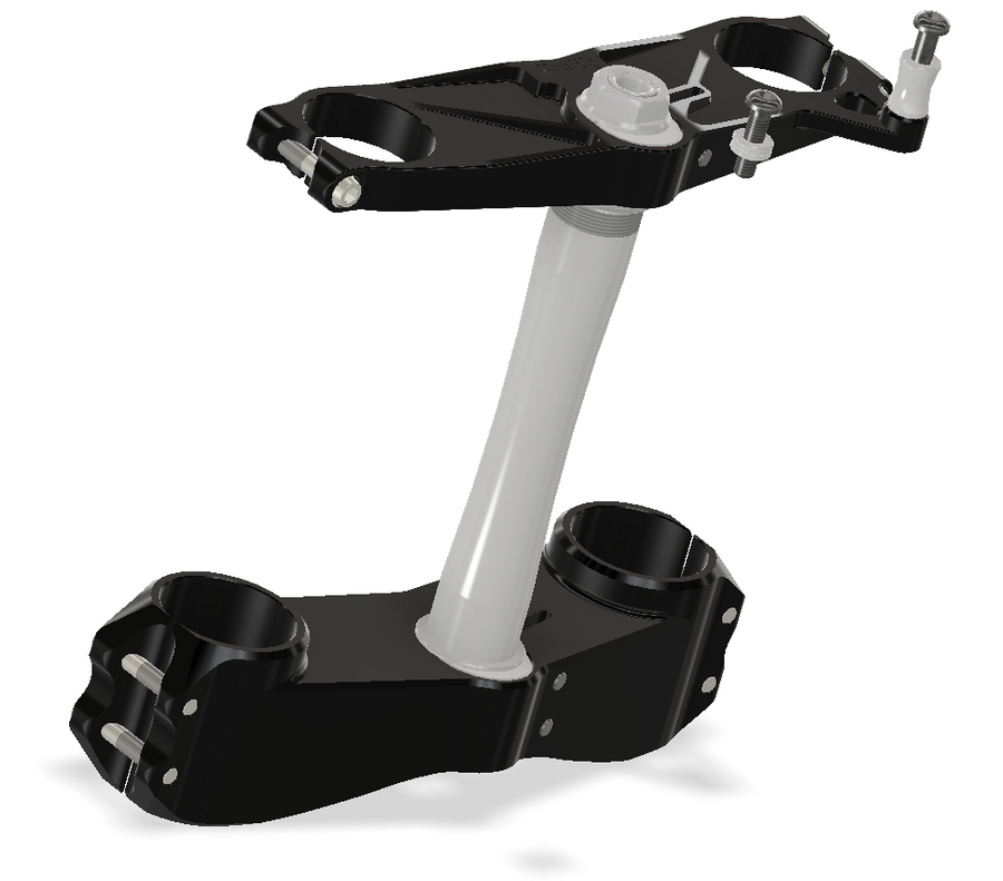 Triple Clamp Kit, ZX6R 09-  , Black 320102B