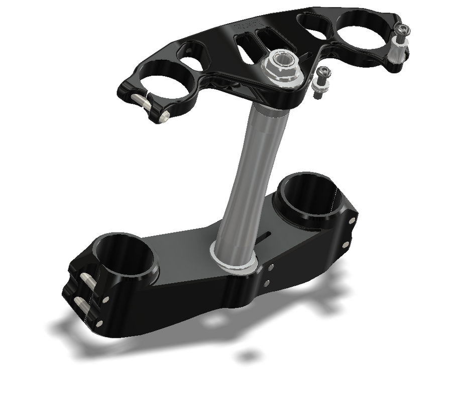 Triple Clamp Kit, ZX6R 09- , Black 320112B