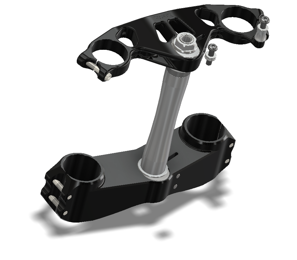 Triple Clamp Kit, ZX6R 09- , Black 320112B