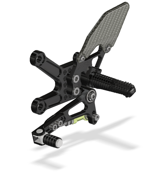 Rear Set Kit, ZX10R, 11-15 , Black 322110B