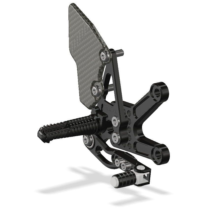 Rear Set Kit, ZX10R, 11-15 , Black 322110B