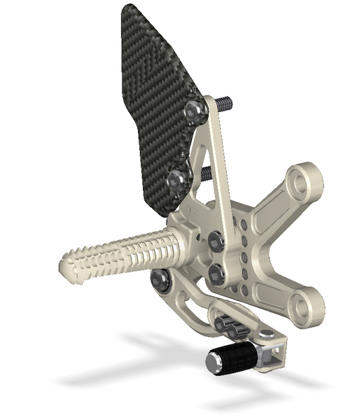 Rear Set Kit, ZX10R, 11-15 , Aero Hard 322110G