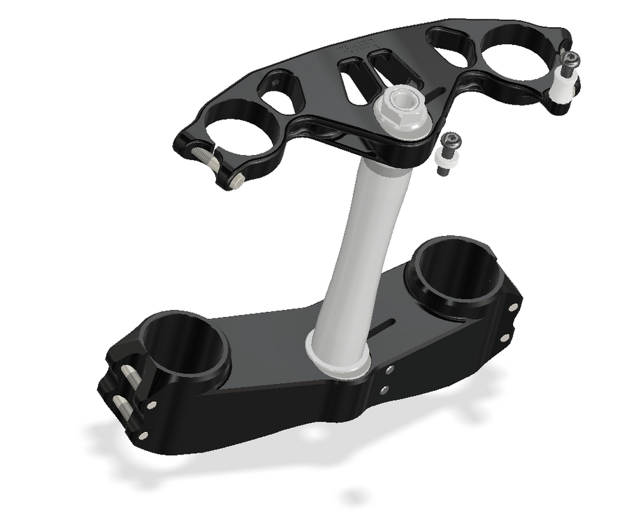 Triple Clamp Kit, GP, ZXR636 13- , Black 323112B