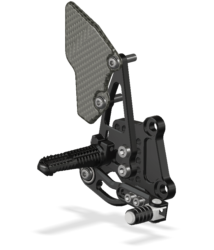 Rear Set Kit, Ninja 250-300, Black 324110B