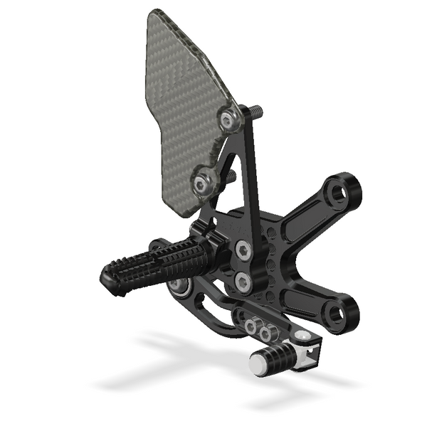 Rear Set Kit, ZX10R, 16- , Black 325110B