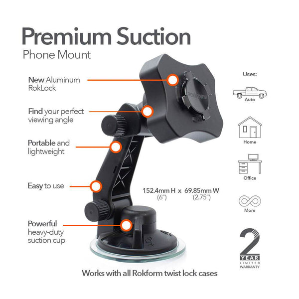 ROKFORM RokLock® Windshield Suction Mount