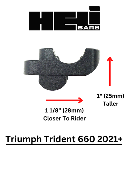 HeliBars Triumph Trident 660 (2021+) Tour Performance handlebar riser