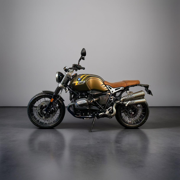 BMW R NINET Titanium Polished Headers Cat Delete 2014-2023