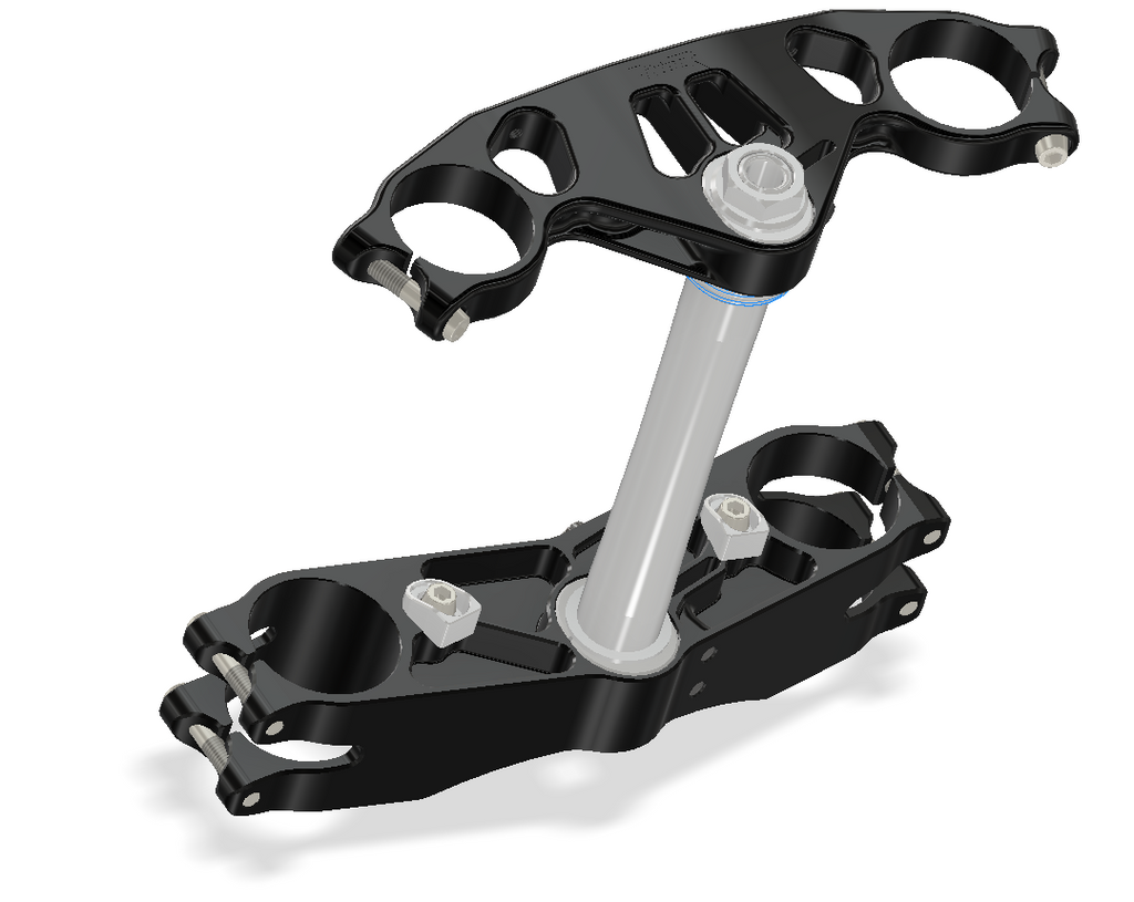 Triple Clamp Kit, GP, GSXR600 04-05, GSXR750 00-05, GSXR1000 01-06, Black 412112B