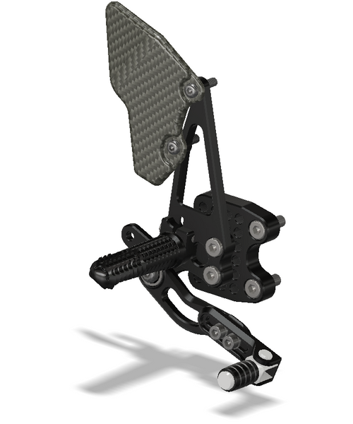 Rear Set Kit, GSXR1000 05-06, Black 415110B
