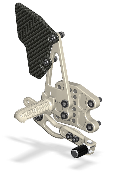 Rear Set Kit with Shift Lever, GSXR1000 09-16, Aero Hard 421110G