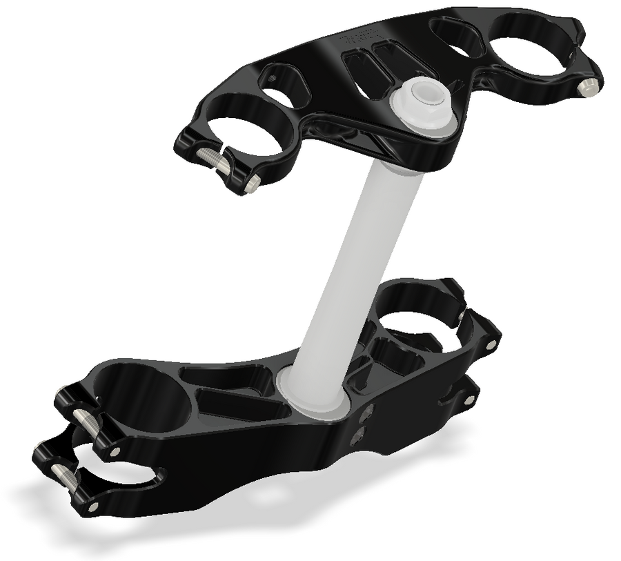 Triple Clamp Kit, Radial Ohlins, 52X58X210, Black 421115B