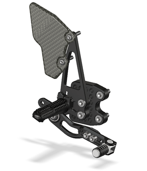 Rear Set Kit with Shift Lever, GSXR600/750 11- ,Black 422110B